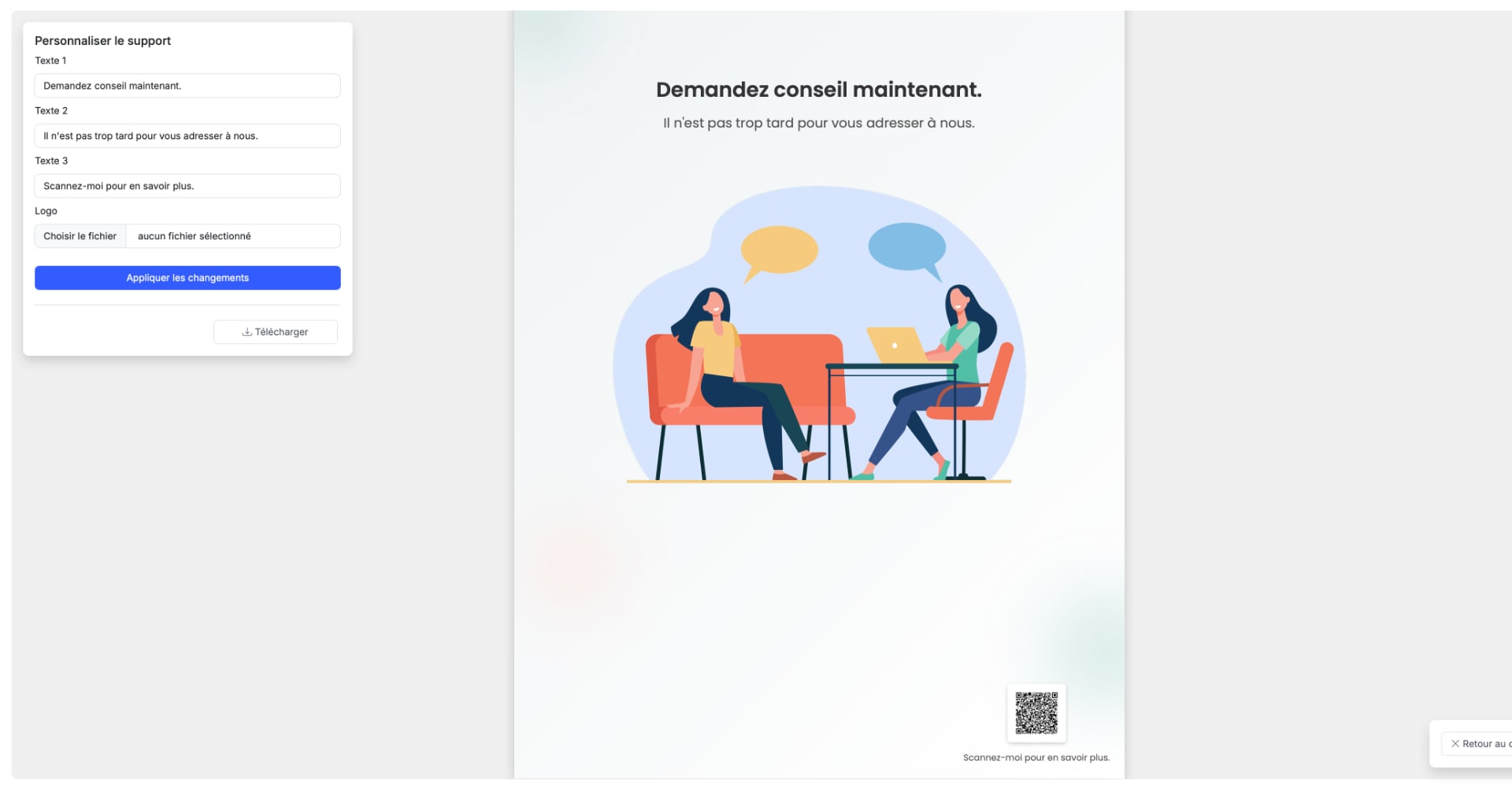 Modification d'une affiche à afficher dans une salle d'attente d'un cabinet médical